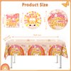 138pcs Young Wild and Three Party Decorations Tableware Set, Wild and Three Party Decorations Young Wild and Three Plate Napkins Tablecloth Banner for Young Wild and Three Party Decorations Girl