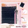 Fluffy Lash Clusters Kit 10-20mm Thick 200D Cluster Eyelash Extensions 224 Pcs D Curl Mega Volume Eyelash Clusters False Eyelashes with Lash Bond and Seal Lash Tweezers DIY at Home, by Anforlin