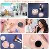 10ml/0.34oz Refillable Loose Powder Containers 4Pcs Reusable Plastic Loose Powder Compact Empty Travel Powder Container No Leak Loose Powder Compact with Elasticated Net Sifter