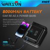 WARSUN LED Work Light Rechargeable Folding Flood Light 2200 Lumen Super Bright Portable Trouble Lights 8000mAh 360 Rotatable Stand Adjustable Mechanic Grey LED Worklight for Car Repair
