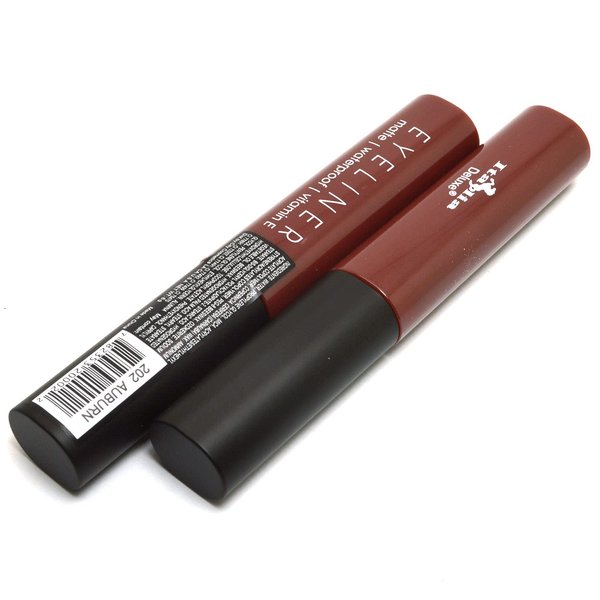 Italia-Deluxe Makeup 2 pcs of Classic Liquid Eyeliner 202 Matte Aubrun Eye Liner Vitamin E + ZipBag