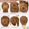 TsMADDTs Hair Nets for Buns Invisible Hair Nets and U Shaped Pins Set, 30PCS Hair Net, 30PCS 2.4 INCH Hair Pins, 5PCS Hair Bands, Brown