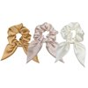 3PCS Hair Scarf Scruncheis for Women-Bow Hair Ties Elastic Hair Bands Satin Ponytail Holder Hair Accessories for Girl