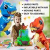 Pack of 3 Big Tyrannosaurus Foil Balloons – 3D Dinosaur Balloons for Birthday Party Dinosaur Foil Balloons Birthday Dinosaur Decorations Dinosaur Baby Shower Decorations (Blue, Green, Orange)