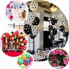 Efavormart 25 Pack | 12" Black and White Fun Polka Dot Latex Party Balloons