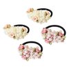 Ruihfas 4Pcs Korean Fashion Headbands Women Girls Hair Accessories Flower Hair Ties Ropes Pearl Hair Band Scrunchies
