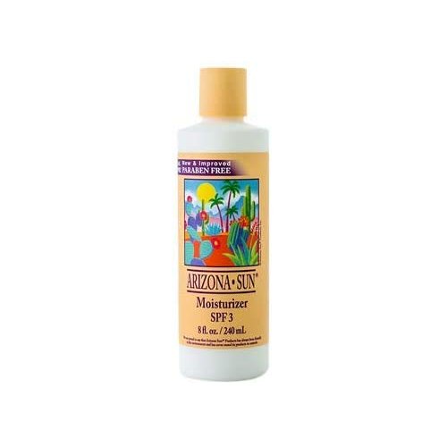 Arizona Sun Moisturizer SPF 3 – 8 oz –Natural Aloe Vera and Plants and Cacti from the Desert Provide Soothing Moisture for Dry Skin – Oil Free – Face and Body Lotion - Cream