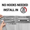 YellyHommy No Hook Shower Curtain with Snap in Liner Set Grey Waffle Shower Curtain for Bathroom 75" L x 72" W Gray