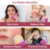 ZUKIMM Ice Roller for Face & Eye, Facial Cold Massage Freezer Rollers, Multi-Functional Silicone Ice Face Mold Skin Care Tools for Puffiness Relief, Shrink Pores & Remove Fine Lines (Rose Red)