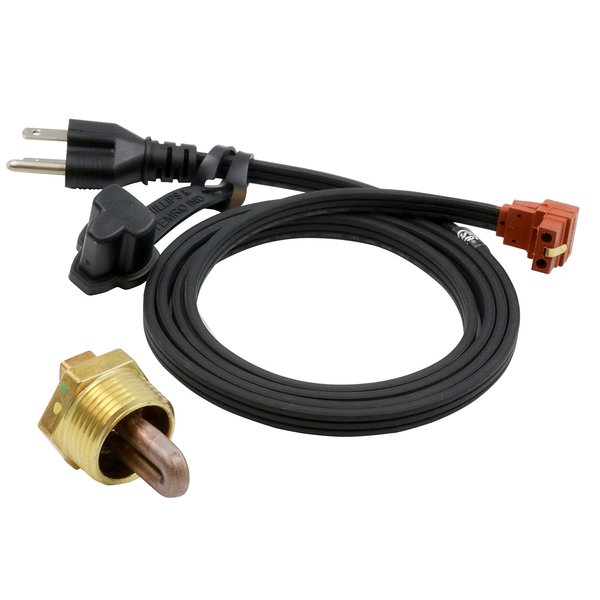Zerostart 3100003 Engine Block Immersion Heater for Eagle, Jaguar, Jeep, Renault, Rover, Kubota, Massey, Perkins, Yanmar, 1" NPT Thread Brass Adapter | CSA Approved | 120 Volts | 400 Watts