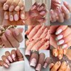 30 Sheets Gold Nail Stickers for Nail Art French Tip Line Nail Art Stickers 3D Self-Adhesive Gold Geometric Line Star Letter Nail Decal for Women Manicure Tips