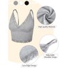 4 Pcs Women's Sleeveless Cami Crop Top Camisole Lace Trim V Neck Spaghetti Strap Tank Tops for Women Girl Ribbed Rave Clothes (Black, White, Light Gray and Coffee, Small)