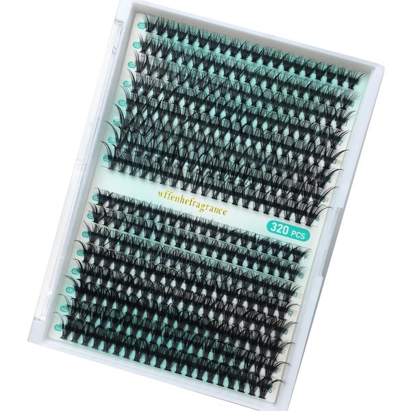 Wffenhefragrance DlY eyelash extensions Kit 320 PcS Individual eyelash extensions Kit 9-16mm MlX 30D 40D Cluster Lashes kit