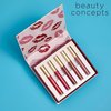 Beauty Concepts 5-Piece Matte Liquid Lipstick Set - Vivid Reds and Pinks, Long-Lasting Formula (2ml each), Red