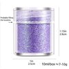 𝐆𝐀𝐁𝐎𝐗 8 Jars Cosmetic Chunky Glitter Purple Pink Green Color Mix, Holographic Nail Resin Glitter, Fine Powder+1mm+2mm+3mm Sequins Flakes, Iridescent Art Glitter Set for Body Face Eyes Hair Crafts