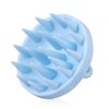 BEAUTLOHAS. Soft Silicone Head Scalp Massager Hair Shampoo Brush, Silicon Hair Scrubber Dandruff Brush for Wet and Dry Hair, for Women & Men (Wathet)