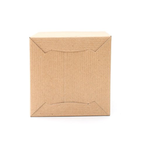 AwePackage 12 Count of Pinstripe Kraft Gift Box - 5x5x5