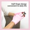 Melodysusie Moisturizing Gloves Fingerless Gloves for Women Moisture Gloves Soft Moisturizing Gloves Overnight for Dry Rough and Cracked Hands, Size S (L*W: 6.7in*3.8in)