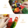 SUPVOX 50pcs Wooden Blocks Bird Chewing Toy, DIY Bird Chewing Toys Colorful Square Wood Pieces Beak Trim Parrot Foot Craft Cage Part Toy Mini Wood Chip Charms