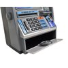 Dr. STEM Toys Kids Talking ATM Machine Savings Piggy Bank with Digital Screen, Electronic Calculator That Counts Real Money, and Safe Box for Kids, Silver