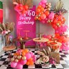 BBeiPulAs 73Pcs Hot Pink and Orange Balloon Arch 12in Pink Confetti Balloons Hot Pink Pastel Pink Orange Balloons for Kids' Party Supplies Hot Pink and Gold Decorations
