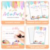 YQV Art Birthday Party Invitations, 20-Count Painting Birthday Party Invites With Envelopes-HBYQK-B56
