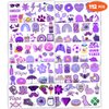 Cute Purple Temporary Tattoos Dark Purple Birthday Party Decorations Favors Supplies Violet Themed Cute Stickers 10 Sheets 112 PCS Gifts for Baby Girls Boys Decor Class School Carnival Christmas