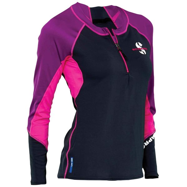 SCUBAPRO Women's UPF80 T-Flex Long-Sleeve Rash Guard, Jewel, Medium