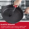 Chef Master 90058 Cast Iron Scrub Brush | Comfortable Plastic Grip | Quality Nylon Scraper and Bristles | Does not Damage Cast Iron | Use on Cast Iron Skillets | Easily Cleans Old Food and Buildup