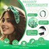 Totelux St Patricks Day Headband for Women Shamrock Knotted Headband Wide Hair Band Green Clover Hair Accessories Irish Festive Costume Celebration Parade Party Supplies