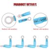 Hilitchi 50Pcs Nylon Heat Shrink Ring Insulated Terminals Electrical Wire Crimp Connector (16-14AWG, 10)