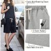Vcansion Women's Lightweight Casual Bermuda Shorts Cotton Linen Beach Shorts Grey Tag XL/US 4-6