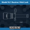 Proven Industries Model HL1 Receiver Hitch Pin Lock, Fits 2-Inch or 2 1/2-Inch Receivers, Stainless Steel Pin, Made in The USA, (Black)