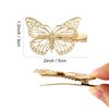VinBee Butterfly Hair Clips, 10 Pack Cute Metal Butterfly Hair Claw Pins Barrettes Accessories for Girls and Women (Gold)