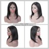 ALHER Short Bob Wig Small Cap Lace Front Wigs Human Hair Pre Plucked Straight, 13X4 Transparent Frontal Wigs 180% Density for Black Women, Small Cap Size 21-21.5 Natural Black 14 Inch