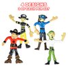 ArtCreativity Bendable Pirate Figures, Set of 12 Flexible Men, Birthday Party Favors for Boys and Girls, Stress Relief Fidget Toys for Kids and Adults, Goody Bag Stuffers, Piñata Fillers