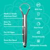 GuruNanda Stainless Steel Tongue Scraper (Pack of 2), Fight Bad Breath, Medical Grade 100% Stainless Steel Tongue Cleaner, Tongue Scraper For Adults and Kids, Great For Oral Care, Travel Friendly