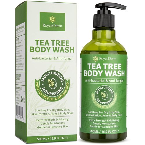 Antifungal Body Wash & Soap – Tea Tree & Antibacterial Cleanser for Tinea Versicolor, Jock Itch, Athlete’s Foot & Body Acne – Refreshing Skin Care by Roycederm