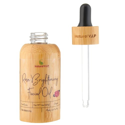 Natural V.I.P. Rose Rejuvenating &Brightening Facial Oil made with Aloe Vera Oil, Rose Hip and Helichrysum