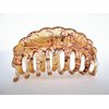 Generic Clear transparent amber brown and red painted hair claw clip