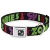 Buckle-Down Seatbelt Buckle Dog Collar - I Heart Zombies - 1" Wide - Fits 9-15" Neck - Small