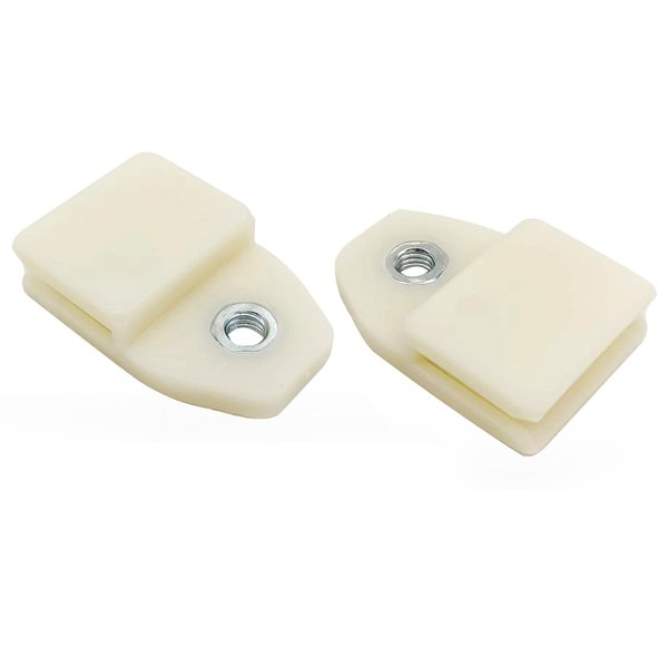 2pcs Window Door Glass Channel Clips - Glass Regulator Holder Sash Retainer Clip Universal Fits for Honda 1988-2015 Honda Accord Civic, Durable Plastic White