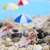 DYNWAVE 5 Set Mini Beach Umbrella Set for Dollhouse Yard Garden Swimming Pool Accessories and Furniture, DIY Diorama Decor