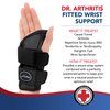 Dr. Arthritis Doctor Developed Fitted Wrist Brace for Carpal Tunnel Syndrome, Tendonitis and other Wrist Conditions, Splint Support for Men and Women Single (Black, Right Hand)