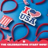 JOYIN 12 Pcs 4th of July Headband, Patriotic Headband American Flag Headbands for Women, 4th of July Accessories for Independence Day, Memorial Day, Veterans Day Honoring, Themed Party Favors