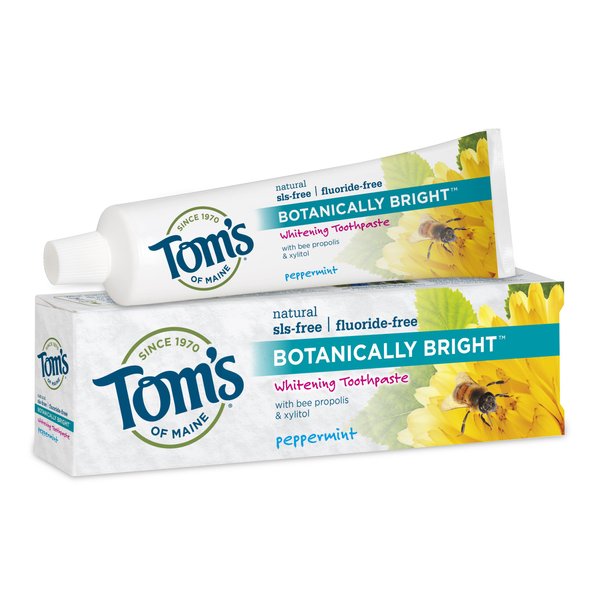 Tom's Of Maine Botanically Bright Whitening Toothpaste Peppermint