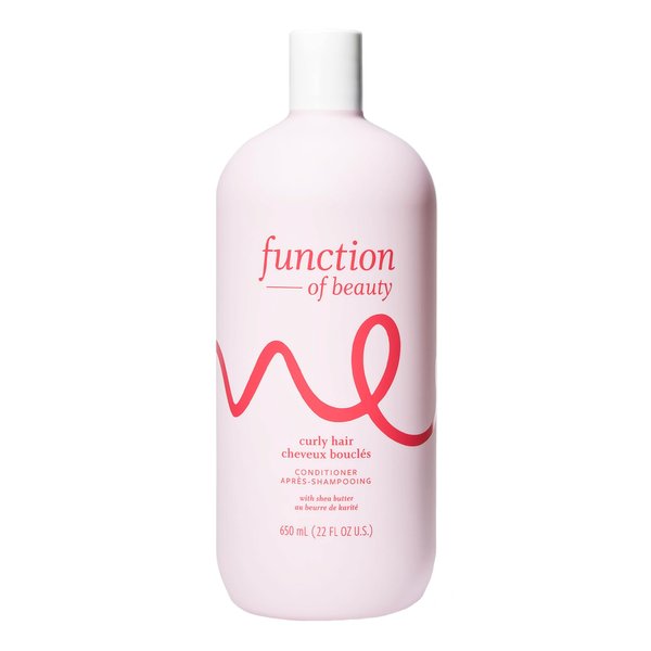 FUNCTION OF BEAUTY Curly Hair Conditioner Base, 22 oz - Sulfate-Free Conditioner Formulated with Shea Butter to Moisturize, Nourish and Enhance Natural Curls