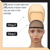 Hanaive 48 Pack Halloween Bald Caps Set Makeup Latex Bald Caps Head Wig Caps for Women Adults Theme Party Supplies(Thick)