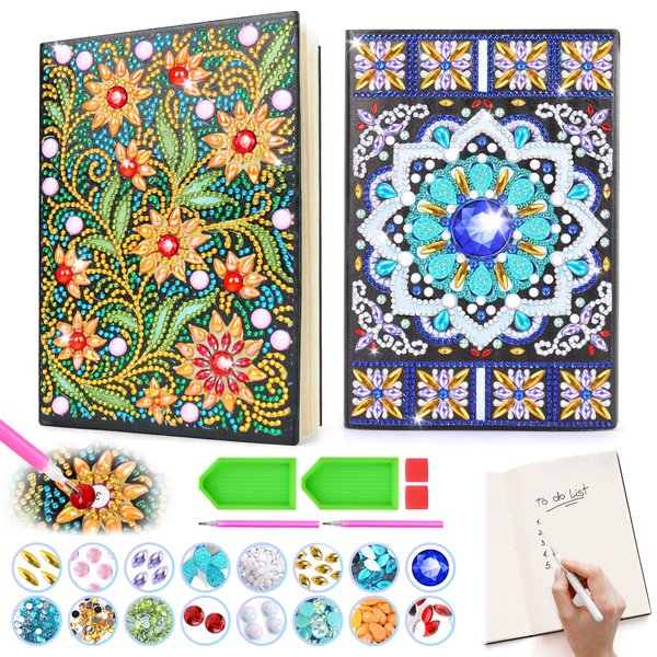 Girls Gifts 5-7-9-10 Year Old, Craft Kits for Kids Age 6 8 11 12 Diamond Art Kits Cute Stationary Girls Birthday Presents for 5 6 7 9 Year Old Girls Notebook Arts and Crafts for Kids Toys Girls Diary