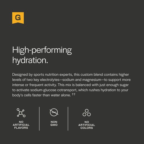 Gainful Hydration Powder Packets, Caffeine Free with Key Electrolytes Magnesium and Sodium for Intense Activity, Energy Support, Low Sugar Electrolyte Drink Mix, Tropical Mango, 21 Sticks